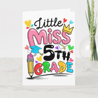 Carte Mademoiselle 5e année Cute Ck à l'école 