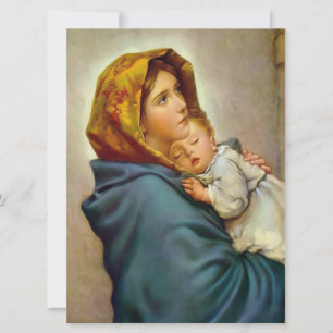 Carte Madone et Enfant Roberto Ferruzzi Madonnina Marie