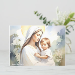 Carte Madonna avec l'enfant Jésus
