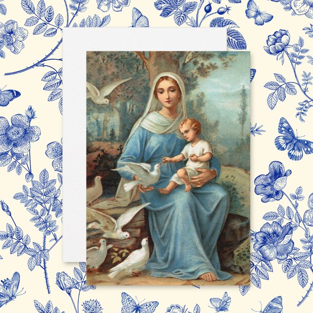 Carte Madonna bleue française (Créateur téléchargé)