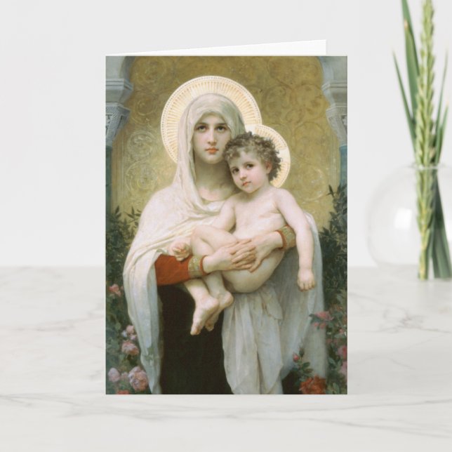 Carte Madonna des roses par Bouguereau (Devant)