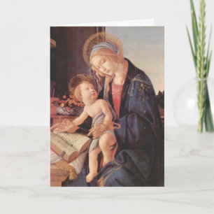 Carte Madonna enseigne l'enfant Jésus