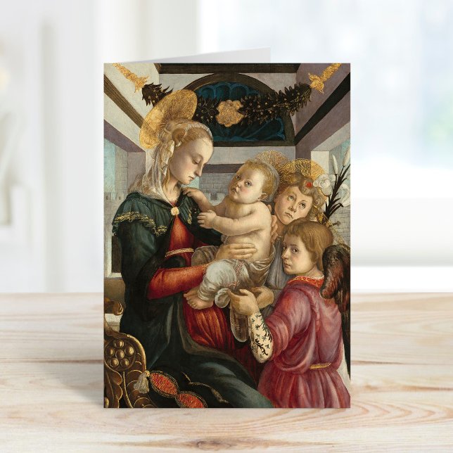 Carte Madonna et l'enfant avec les anges | Botticelli (Créateur téléchargé)