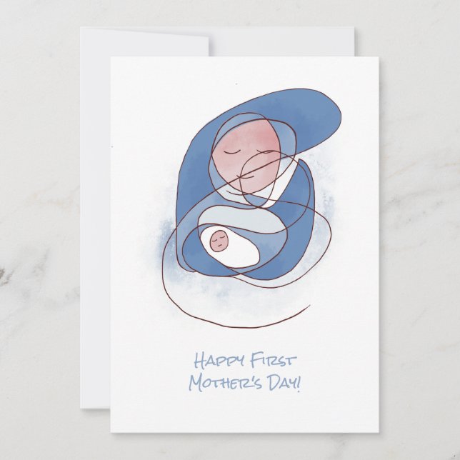 Carte Madonna et l'enfant Fête des mères (Devant)