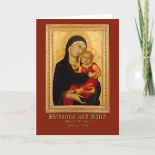 Carte Madonna et salutation de Simone Martini d'enfant