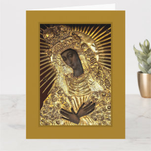 Carte MADONNA NOIR dans Golden Riza Oklad Revetement 