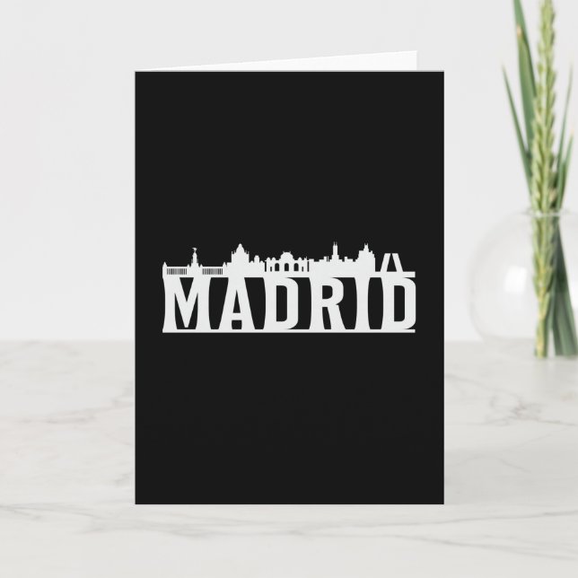 Carte Madrid Espagne City Skyline Ville Cadeau Funny (Devant)