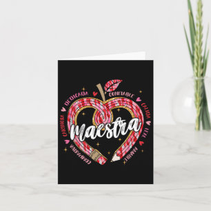 Carte Maestra Crayon Professeur d'espagnol Bilingue Sain