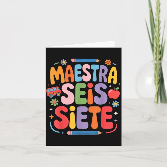 Carte Maestra Six Seven Prof École Amusants Enfants  (Devant)