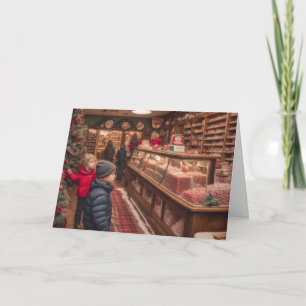 Carte Magasin de bonbons en vrac photographié à Noël