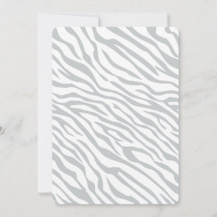 Carte Magic Zebra Stripes Click to Customize Grey Color