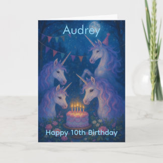 Carte Magical Unicorns Mystical Customizable Birthday