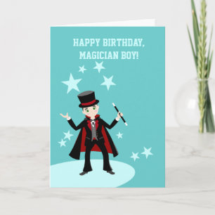 Carte Magician kid birthday party
