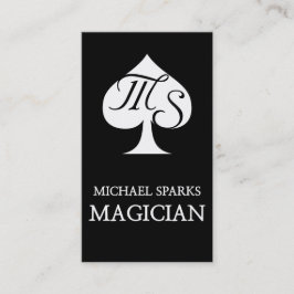 Carte Magicien de Poker noir et blanc