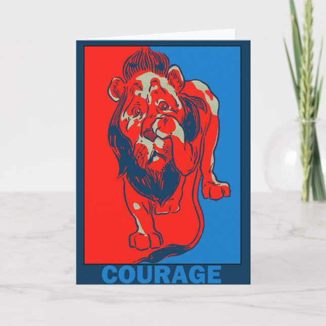 Carte Magicien d'Oz de Denslow : : Courage (Devant)