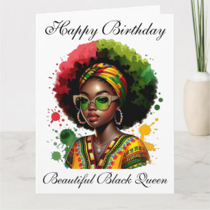 Carte Magie de fille noire Anniversaire Sœur Femme Mélan