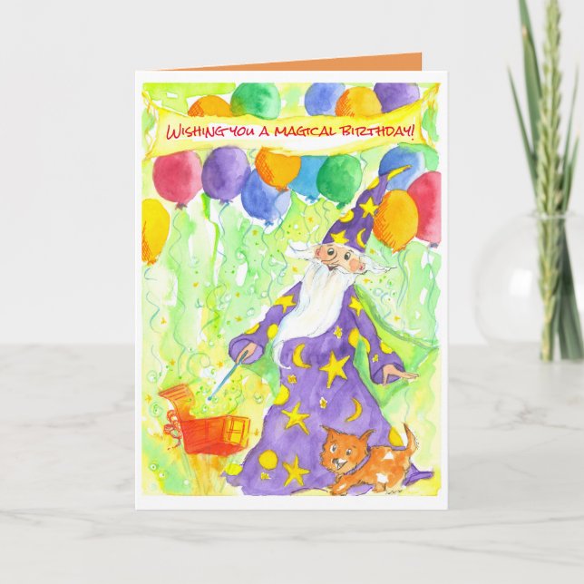 Carte Magie de l'Assistant Joyeux anniversaire (Devant)