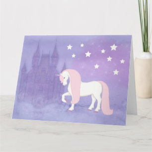 Carte Magique Fairytale Unicorn Castle Stars Anniversair