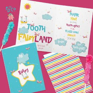 Carte Magique Sparkly Funny ToothFairy Merci