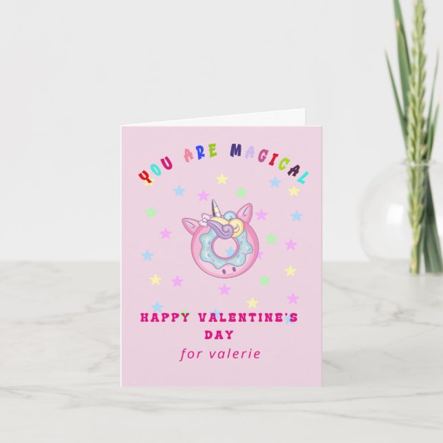 Carte magique Unicorn Valentine's Day (Devant)