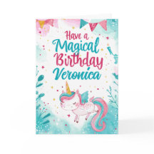 Magique Unicorn voeux d'anniversaire
