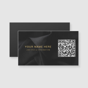 Carte Magnet Black & Gold avec QR personnalisé et 