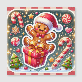 CARTE MAGNÉTIQUE クリスマスとジンジャーブレッドマン