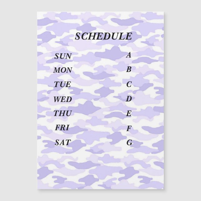 CARTE MAGNÉTIQUE 文字　カスタム　迷彩（パープル）  (Devant)