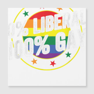 Carte Magnétique 0 Libéral 100 Gay LGBT Design pour les conservateu