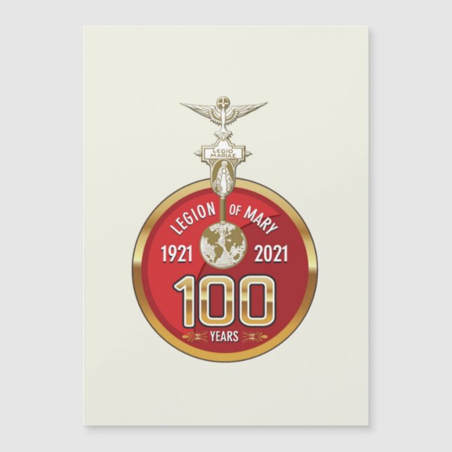 Carte Magnétique 100 ans Légion de Marie, Légion de Marie (Devant)