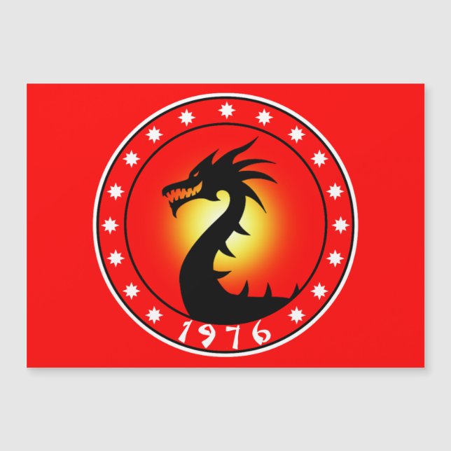 Carte Magnétique 1976 Année du Dragon (Devant)