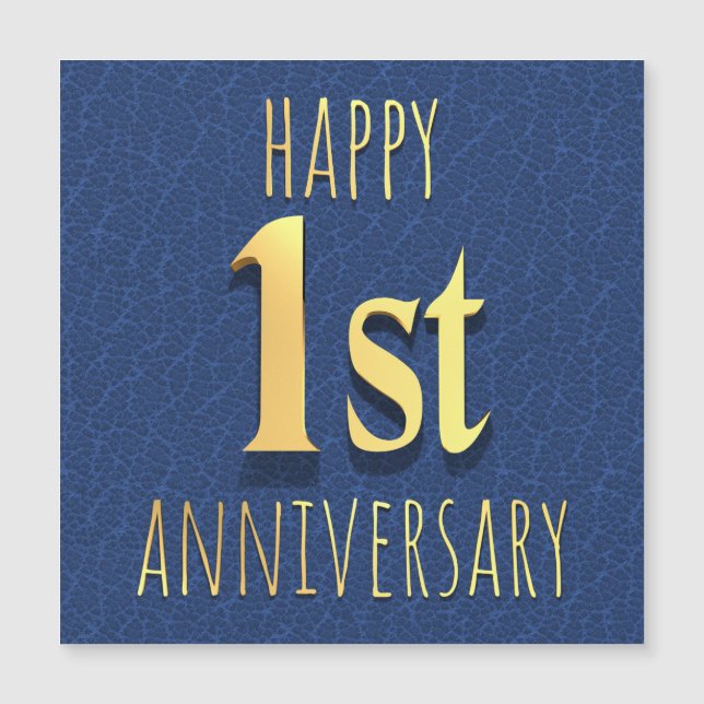 Carte Magnétique 1er anniversaire (Devant)