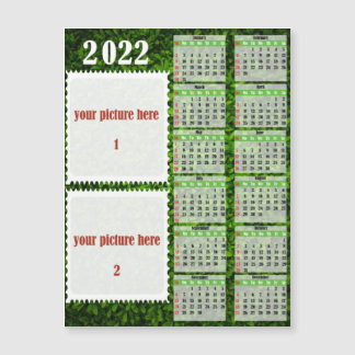 Carte Magnétique 2022 Photo Calendrier personnalisé Aimant frigo