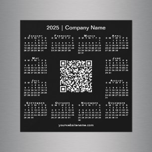 Carte Magnétique 2025 Calendrier Entreprise Personnalisée QR Code M