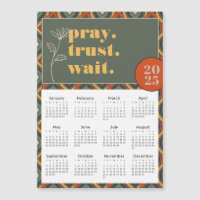 2025 Prier Trust Attendre Retro Ikat Calendrier ma