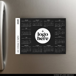 Carte Magnétique 2026 Business Logo Full Year Magnetic Calendar
