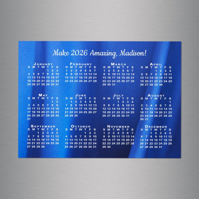 Carte Magnétique 2026 Calendrier Motivation Nom Aimant Photo Person (2026 Calendar Motivation Name Custom Photo Magnet in situ)