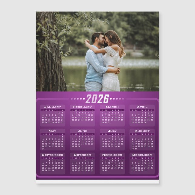 Carte Magnétique 2026 Personalized Calendar (Devant)