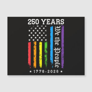 Carte Magnétique 250 Ans de Drapeau de Fierté LGBT Américain 250e A