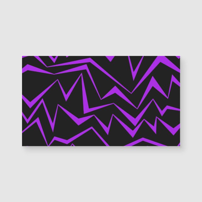 Carte Magnétique Abstract, bold, vibrant geometric zigzag pattern (Devant)
