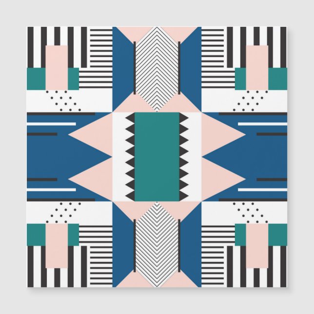 Carte Magnétique Abstrait moderne : Style géométrique sans couture (Devant)