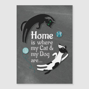 Carte Magnétique Accueil où sont mon chat et mon chien