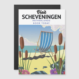 Carte Magnétique Affiche de plage de Scheveningen Pays-Bas