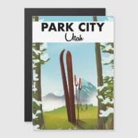 Affiche de ski Park City Utah