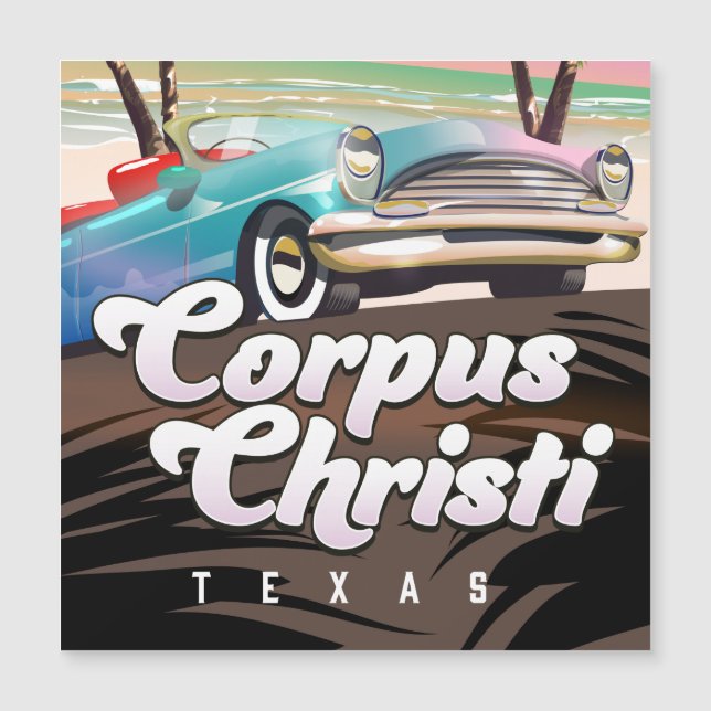 Carte Magnétique Affiche de vacances à Boca Chica au Texas (Devant)