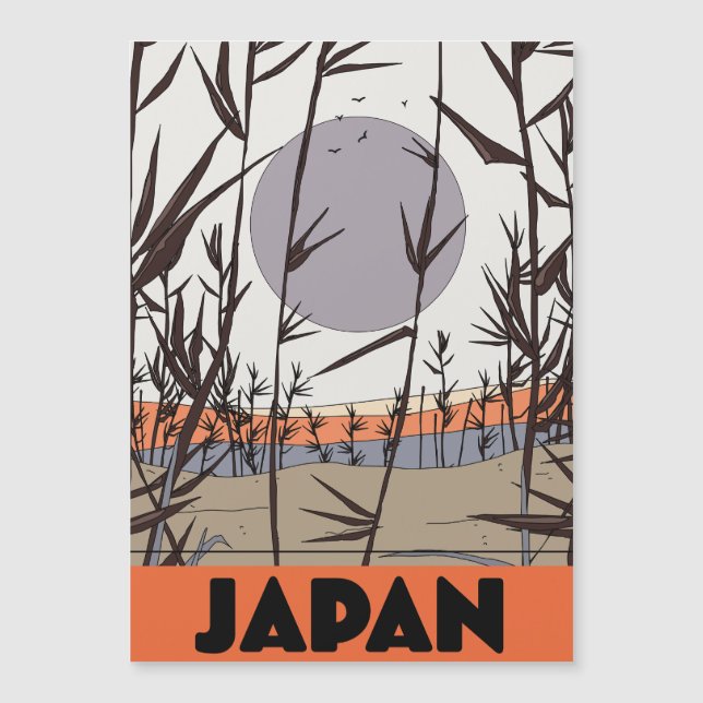 Carte Magnétique Affiche de voyage au Japon (Devant)