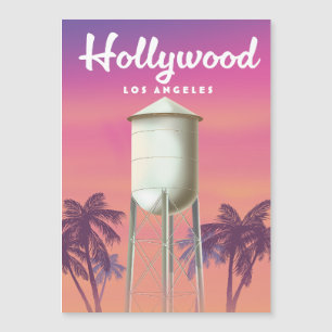 Carte Magnétique Affiche de voyage Hollywood Los Angeles