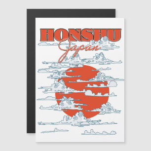 Carte Magnétique Affiche de voyage Honshu Japon