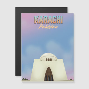 Carte Magnétique Affiche de voyage Karachi Pakistan
