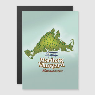 Carte Magnétique Affiche de voyage Martha's vineyard Massachusetts